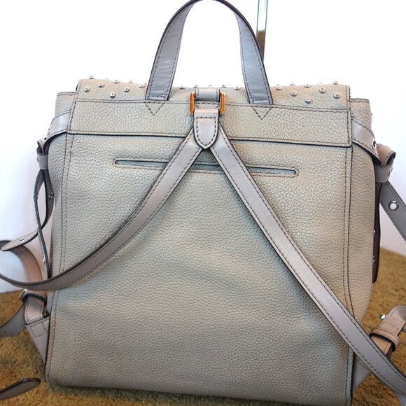 Michael Kors Studded Bristol calfskin backpack Pearl Grey - Picture 8 of 15